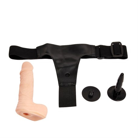 15 cm Belden Bağlamalı İçi Dolu Strapon Penis - BDM2218