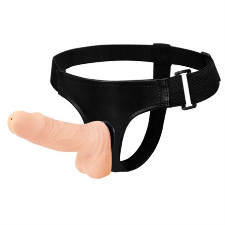15 cm Belden Bağlamalı İçi Dolu Strapon Penis - BDM2218