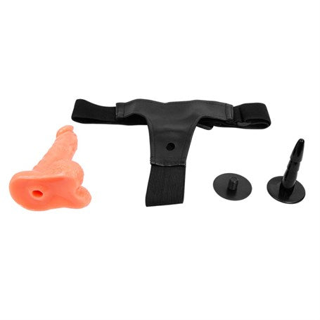 15 cm Belden Bağlamalı İçi Dolu Strapon Penis - BDM22007