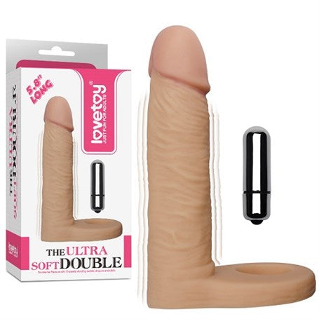 15 cm Realistik Titreşimli Anal Dildo & Penis Halkası - LV1131