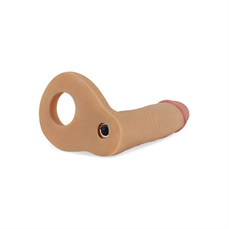 15 cm Realistik Titreşimli Anal Dildo & Penis Halkası - LV1131