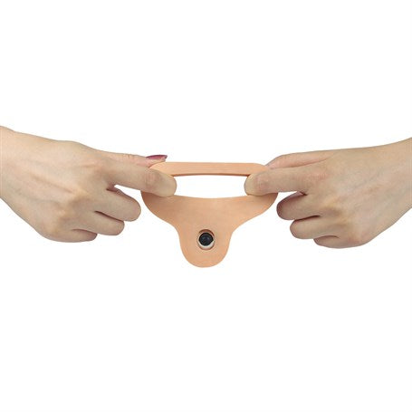 15 cm Realistik Titreşimli Anal Dildo & Penis Halkası - LV1131