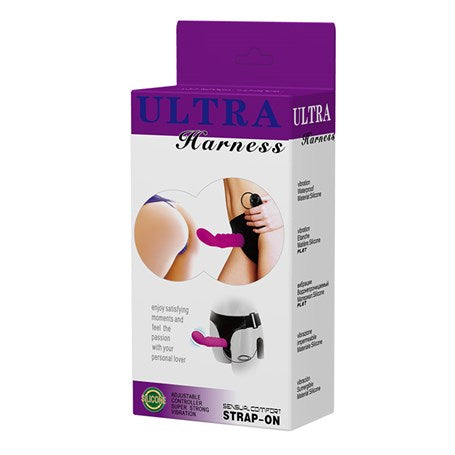15,5 cm Belden Bağlamalı İçi Dolu Titreşimli Strapon Dildo - BDM2241