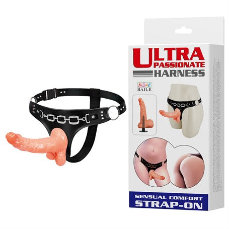 15,7 cm Belden Bağlamalı İçi Dolu Strapon Penis - BDM2023