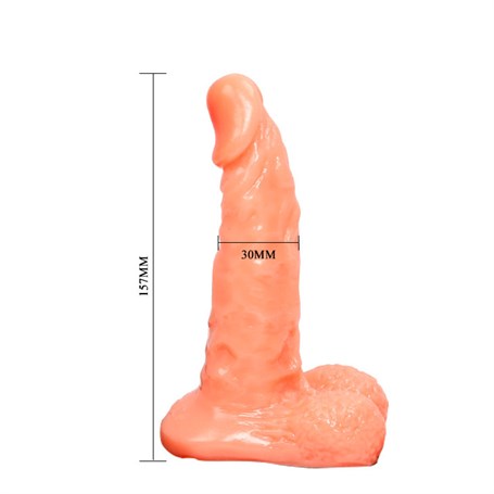 15,7 cm Belden Bağlamalı İçi Dolu Strapon Penis - BDM2023