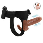%40 İndirim – 16 cm Belden Bağlamalı Çift Taraflı Yeni Nesil Titreşimli Strapon Dildo - CA-BDM2266