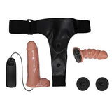 %40 İndirim – 16 cm Belden Bağlamalı Çift Taraflı Yeni Nesil Titreşimli Strapon Dildo - CA-BDM2266