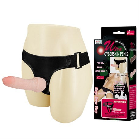 16 cm Belden Bağlamalı İçi Dolu Strapon Penis - BDM22019