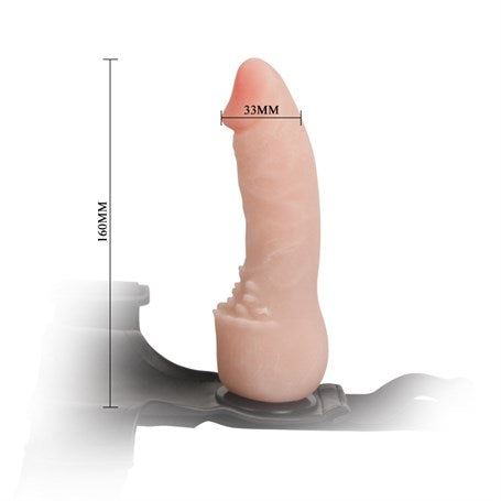 16 cm Belden Bağlamalı İçi Dolu Strapon Penis - BDM22019