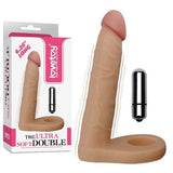 16 cm Realistik Titreşimli Anal Dildo & Penis Halkası - LV1132