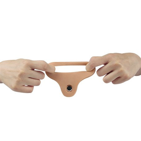 16 cm Realistik Titreşimli Anal Dildo & Penis Halkası - LV1132