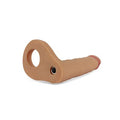 16 cm Realistik Titreşimli Anal Dildo & Penis Halkası - LV1132