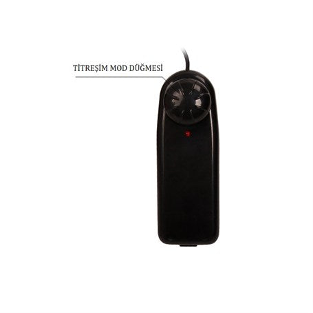16,5 cm Belden Bağlamalı İçi Dolu Titreşimli Strapon Penis - BDM2236