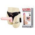 16,5 cm Belden Bağlamalı İçi Dolu Titreşimli Strapon Penis - BDM2236