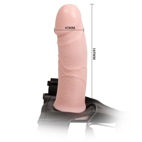 16,5 cm İçi Boş Titreşimli Belden Bağlamalı Protez Kumandalı Vibratör - BDM2239