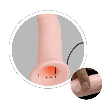 16,5 cm İçi Boş Titreşimli Belden Bağlamalı Protez Kumandalı Vibratör - BDM2239