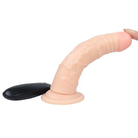 16,5 cm Realistik Testissiz Titreşimli Dildo Penis - Glenn - BDM1002V