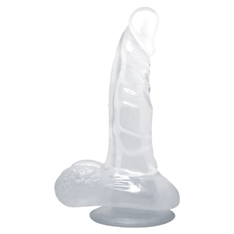 16,7 cm Şeffaf Realistik Damarlı Vantuzlu Dildo Penis - BDM0818