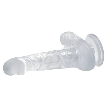 16,7 cm Şeffaf Realistik Damarlı Vantuzlu Dildo Penis - BDM0818