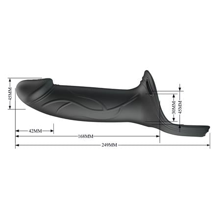 16,8 cm Belden Bağlamalı İçi Boş 4,2 cm Dolgulu Strapon Penis - Landon - BDM1460