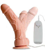 17 cm Belden Bağlamalı Kumandalı Gerçekçi Titreşimli Dildo Vibratör Penis - BDM0161B
