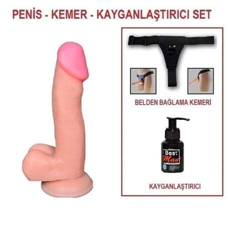 17 cm Belden Bau011flamalu0131 Realistik Dildo Penis Set - U6020B