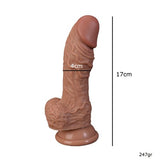 17 cm Belden Bağlamalı Realistik Vantuzlu Dildo Penis - BDM1139B