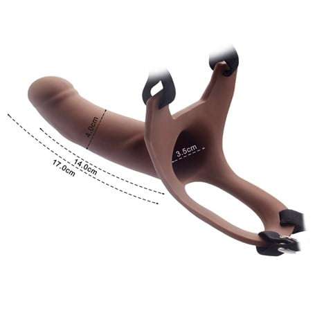 17 cm Oxford Belden Bağlamalı İçi Boş Protez Penis - CA-BDM1014
