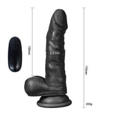 17 cm Titreşimli Gerçekçi Silikon Vantuzlu Zenci Penis - Hunk Eagle - U6122