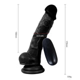 17 cm Titreşimli Gerçekçi Silikon Vantuzlu Zenci Penis - Adonis - U6121