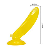 17 cm Vantuzlu Muz Şeklinde Silikon Anal Plug - BDM1707