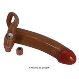 17,1 cm Titreşimli Belden Bağlamalı İçi Boş 4,5 cm Dolgulu Strapon Penis - Bradden - BDM1458