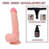 🏷️ [FIRSAT] %10 İndirim – 25,5 cm Belden Bağlamalı Realistik Dildo Penis Set - CA-BDM10026B
