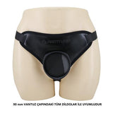 17,3 cm Belden Bağlamalı İçi Dolu Strapon Melez Penis - Fogg - BDM1472