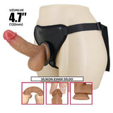 17,3 cm Belden Bağlamalı İçi Dolu Strapon Melez Penis - Fogg - BDM1472