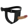 17,5 cm Belden Bağlamalı İçi Boş 7 cm Dolgulu Strapon Penis - Houston - BDM1343