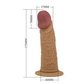 17,5 cm Belden Bağlamalı İçi Boş 7 cm Dolgulu Strapon Penis - Houston - BDM1343