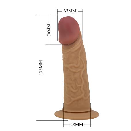 17,5 cm Belden Bağlamalı İçi Boş 7 cm Dolgulu Strapon Penis - Houston - BDM1343