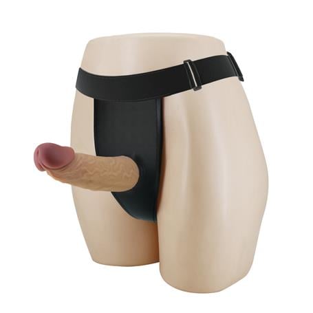17,5 cm Belden Bağlamalı İçi Boş 7 cm Dolgulu Strapon Penis - Houston - BDM1343