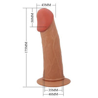 17,5 cm Belden Bağlamalı İçi Boş Protez Penis - BDM1330