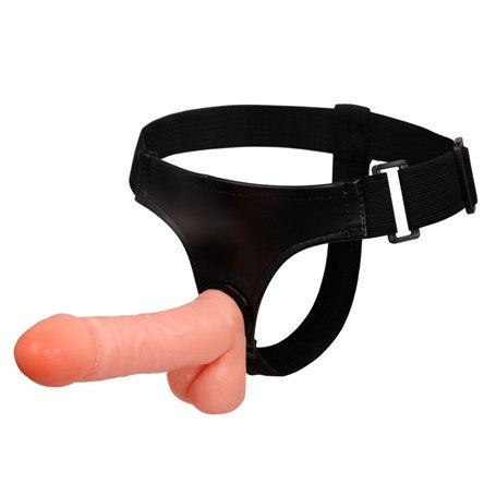 17,5 cm Belden Bağlamalı İçi Dolu Strapon Penis - BDM22011
