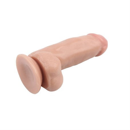 17,5 cm Belden Bağlamalı Gerçekçi Çift Katmanlı Silikon Penis - BDM1246B