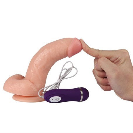 17,5 cm Belden Bağlamalı Titreşimli Realistik Dildo Penis Set - BDM10015VB