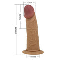 17,5 cm Titreşimli Belden Bağlamalı İçi Boş 7 cm Dolgulu Strapon Penis - Draven - BDM1344