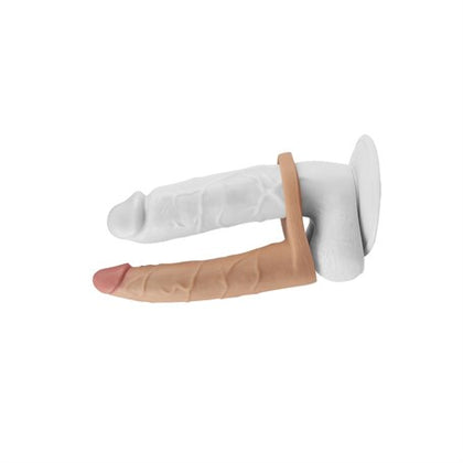 17,8 cm Realistik Titreşimli Anal Dildo & Penis Halkası - LV1133
