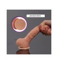 18 cm 360° Oynar Başlı Titreşimli Vibratör Realistik Penis Vibratör - Parker - BDM1010