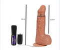 18 cm Belden Bağlamalı 360° Oynar Başlı Vibratör Penis + Kemer + Kayganlaştırıcı Hediyeli - BDM1010B