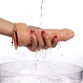 18 cm Belden Bağlamalı 360° Oynar Başlı Vibratör Penis + Kemer + Kayganlaştırıcı Hediyeli - BDM1010B