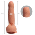 18 cm Et Dokulu Gerçekçi Çift Katmanlı Sünnetsiz Silikon Penis - Azazel - BDM10027