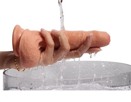 18 cm Belden Bağlamalı Çift Katmanlı Sünnetsiz Realistik Dildo Penis Set - BDM10027B